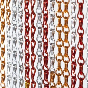Draperie décorative de bobine de maille d'alliage d'aluminium de rideau en maille de maillon de chaîne en métal