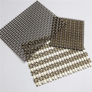 Garden Decorative Woven Wire Fabric Antique Brass Steel Wire Mesh para sa Elevator