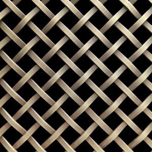 Garden Decorative Woven Wire Fabric Antique Brass Steel Wire Mesh para sa Elevator