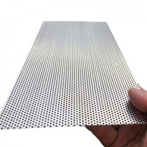 Apvalios skylės dydis 0,2 mm perforuotas metalas Geriausiai parduodamas aliuminio tinklelis, pagamintas iš nerūdijančio plieno