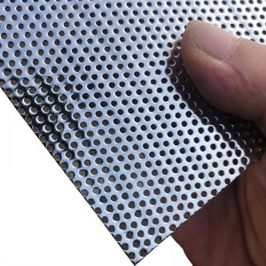 Round Hole Size 0.2 mm Perforated Metal Pamusoro kutengesa aluminium mesh Tsika Stainless Simbi